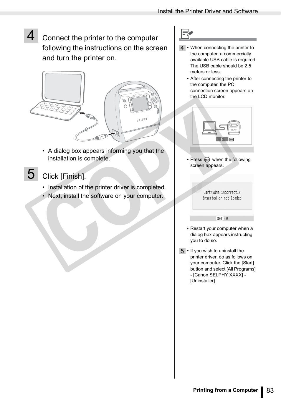 Co py | Canon SELPHY ES3 CDP-E063-010 User Manual | Page 83 / 124