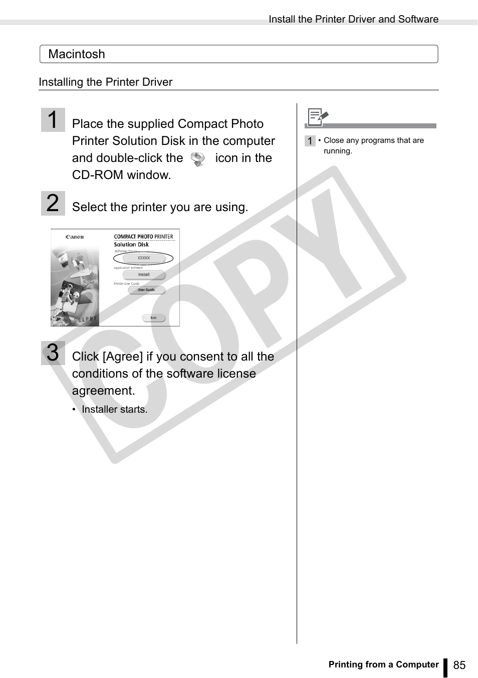 Co py | Canon SELPHY ES3 CDP-E063-010 User Manual | Page 85 / 124