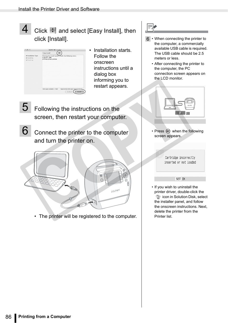 Co py | Canon SELPHY ES3 CDP-E063-010 User Manual | Page 86 / 124