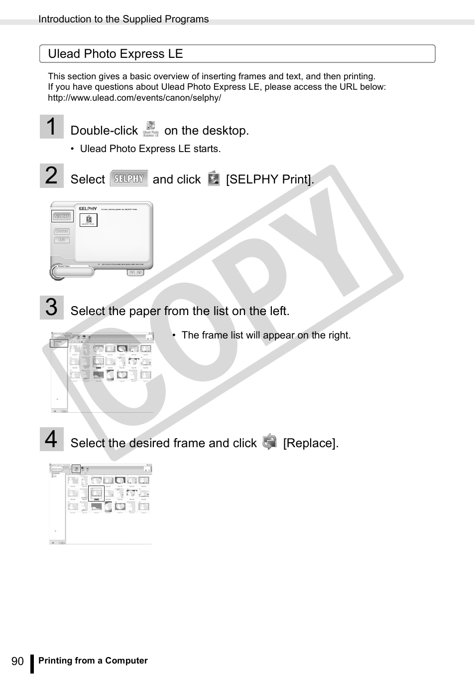 Co py | Canon SELPHY ES3 CDP-E063-010 User Manual | Page 90 / 124