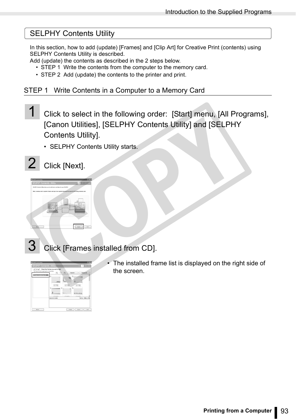 Co py | Canon SELPHY ES3 CDP-E063-010 User Manual | Page 93 / 124