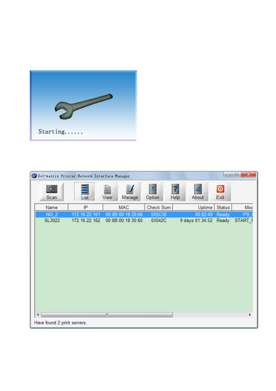 Operating guide | Compuprint 3046 Network Interface Tools User Manual | Page 3 / 6