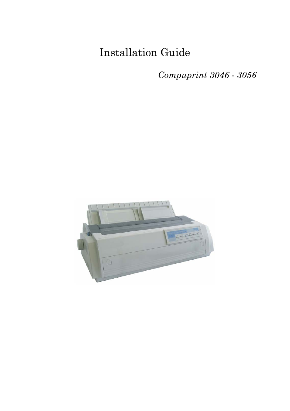 Compuprint 3046 Installation User Manual | 7 pages