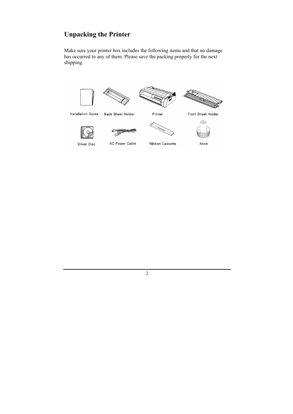 Unpacking the printer | Compuprint 3056 User Manual | Page 11 / 75