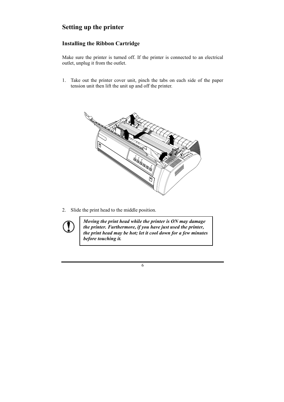 Setting up the printer | Compuprint 3056 User Manual | Page 15 / 75