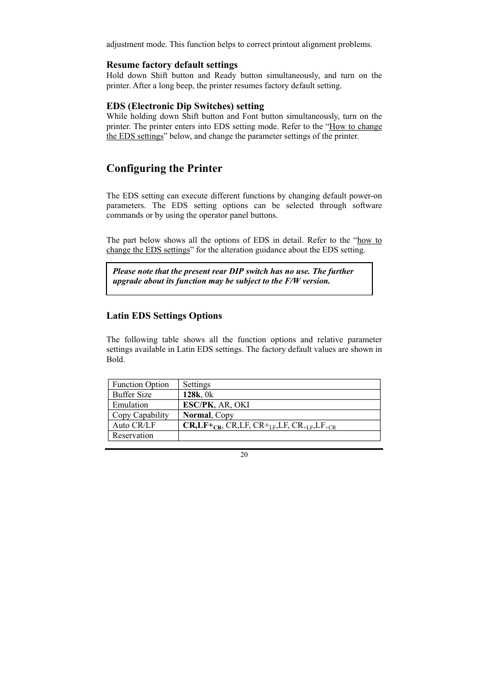 Configuring the printer | Compuprint 3056 User Manual | Page 29 / 75