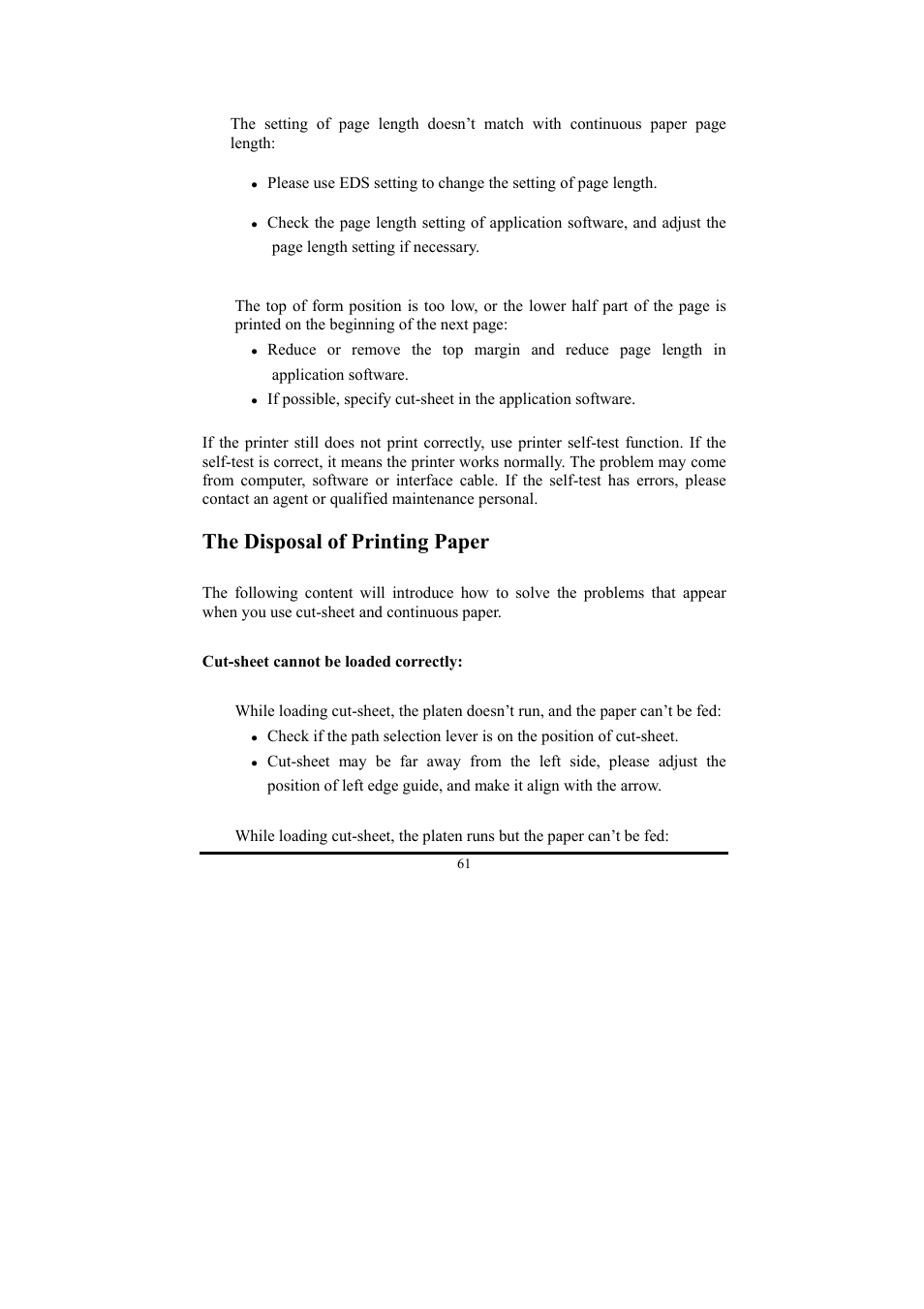 The disposal of printing paper | Compuprint 3056 User Manual | Page 70 / 75