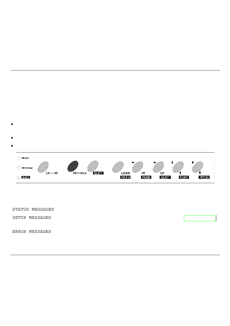 Configuring the printer, Operator panel presentation, Display messages | Compuprint 4051 User Manual | Page 27 / 126