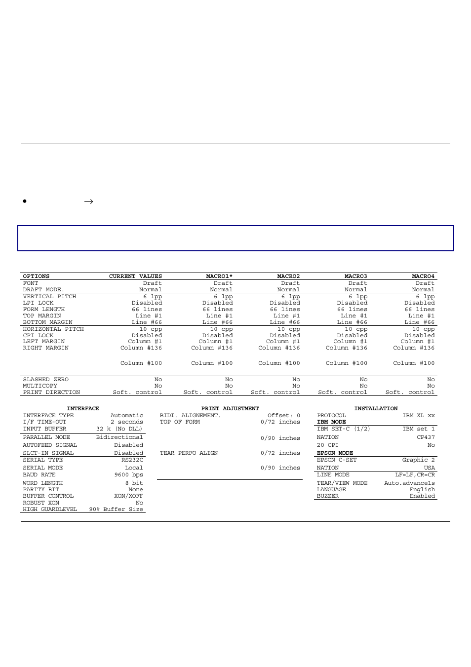 Recall factory function | Compuprint 4051 User Manual | Page 59 / 126