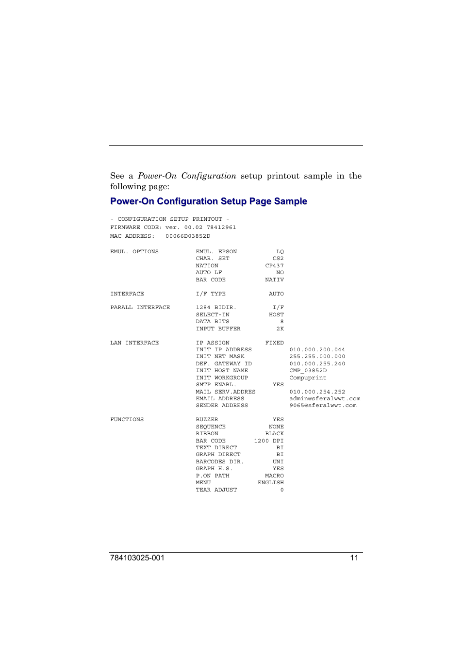 Compuprint 9050 LAN Installation User Manual | Page 11 / 62