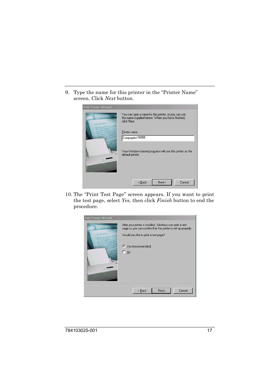 Compuprint 9050 LAN Installation User Manual | Page 17 / 62