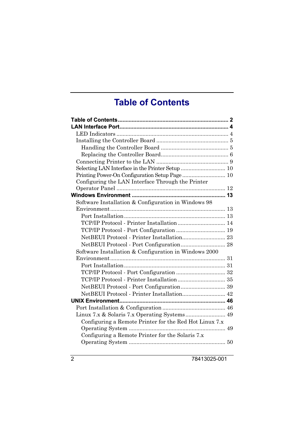 Compuprint 9050 LAN Installation User Manual | Page 2 / 62