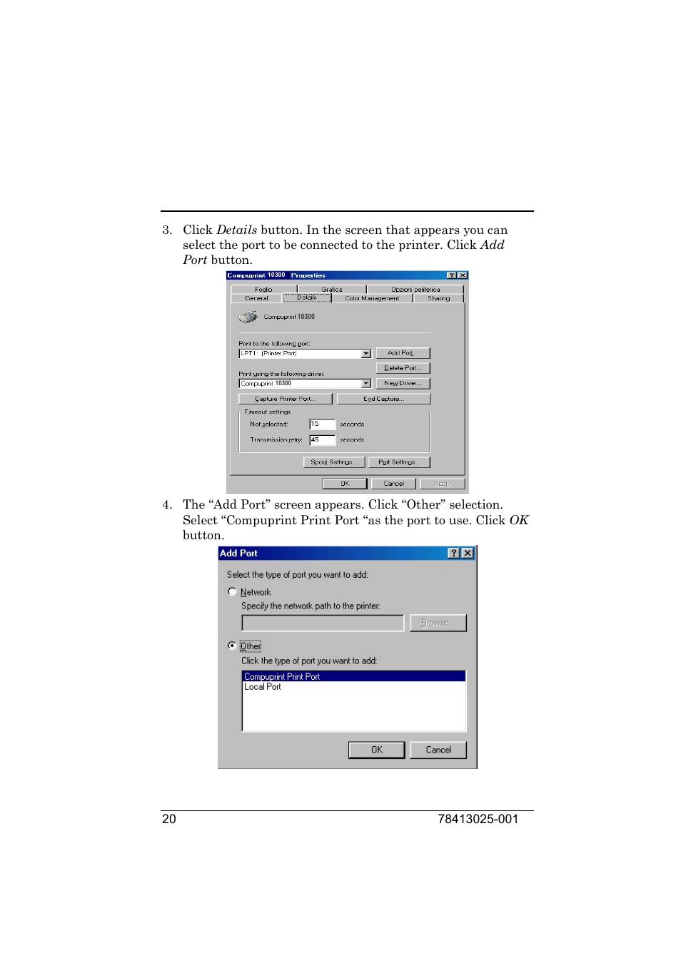 Compuprint 9050 LAN Installation User Manual | Page 20 / 62