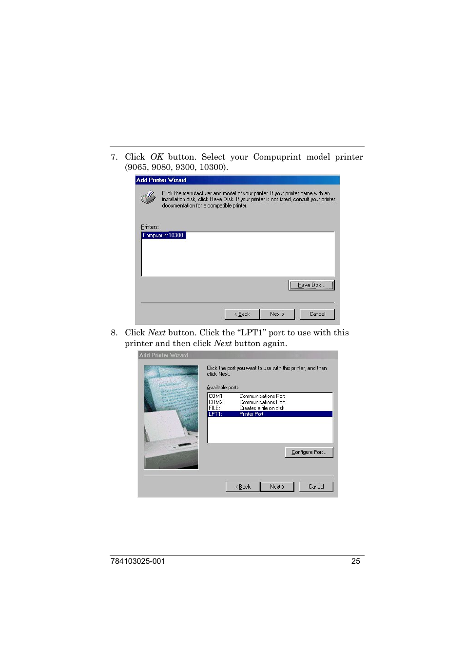 Compuprint 9050 LAN Installation User Manual | Page 25 / 62