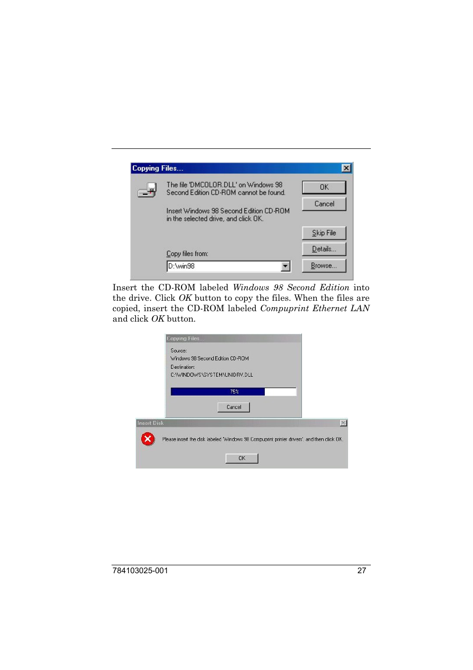 Compuprint 9050 LAN Installation User Manual | Page 27 / 62