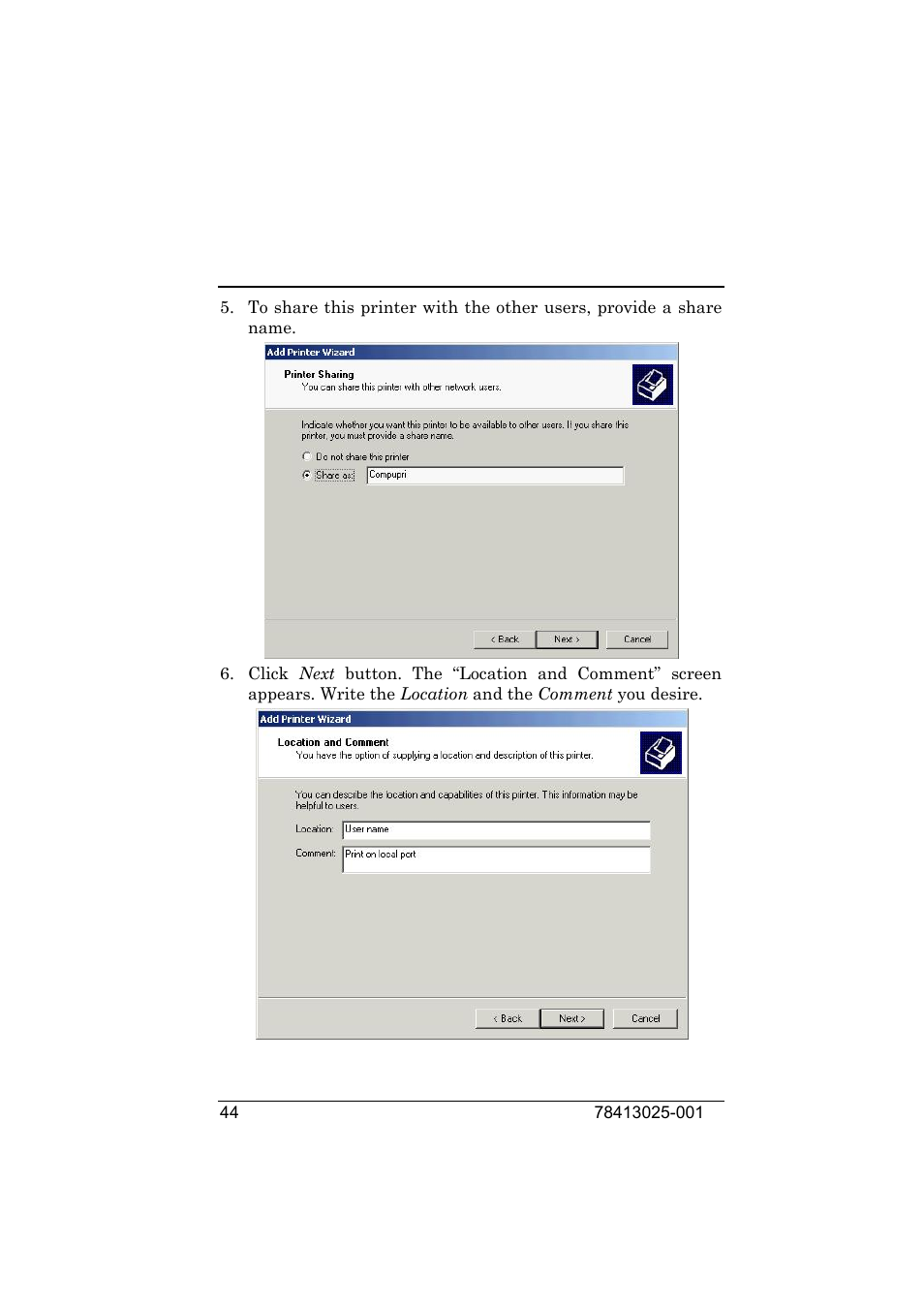 Compuprint 9050 LAN Installation User Manual | Page 44 / 62