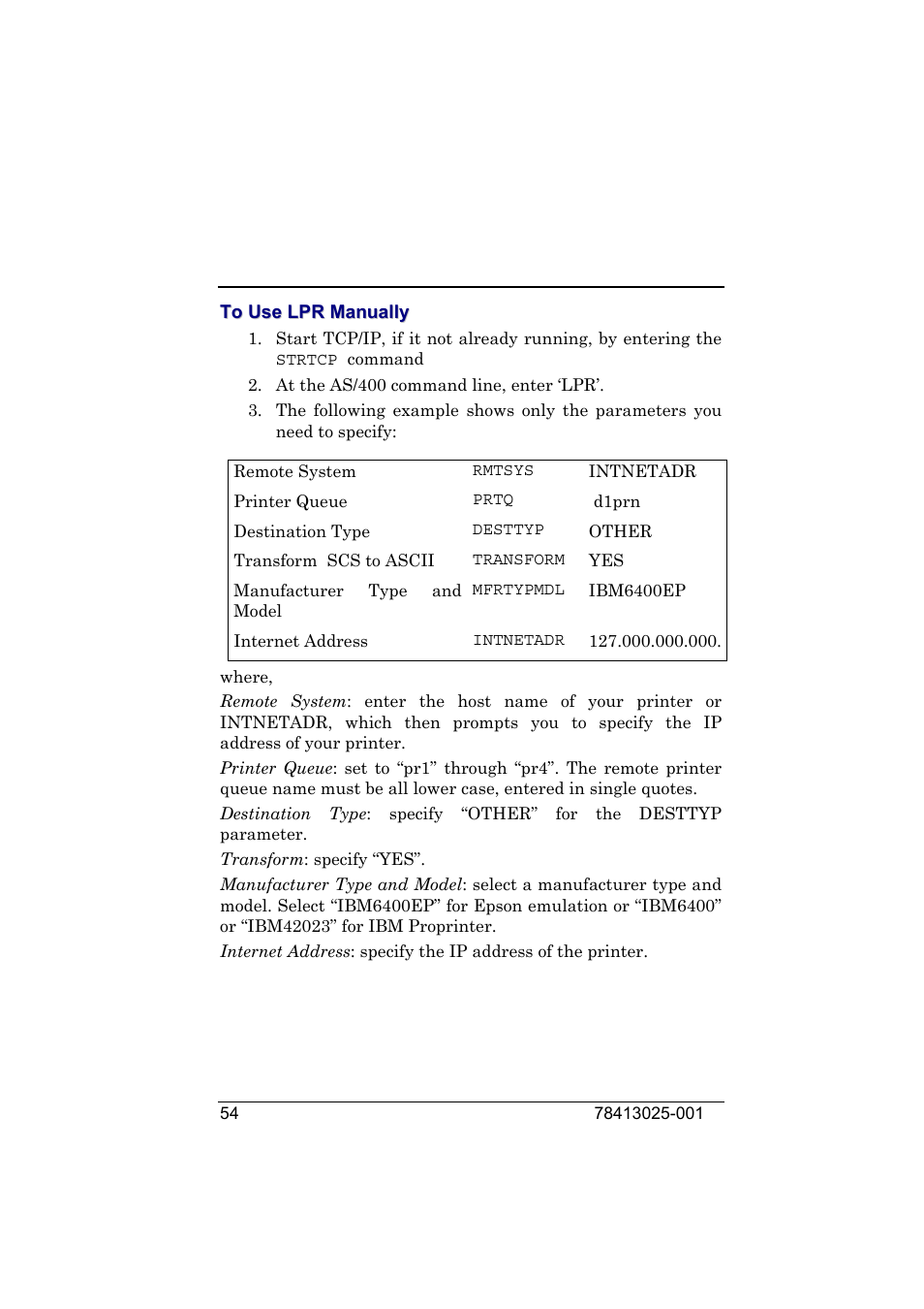 Compuprint 9050 LAN Installation User Manual | Page 54 / 62