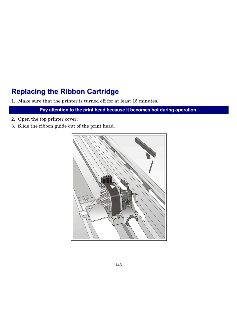 Replacing the ribbon cartridge | Compuprint 10300 User Manual | Page 147 / 170