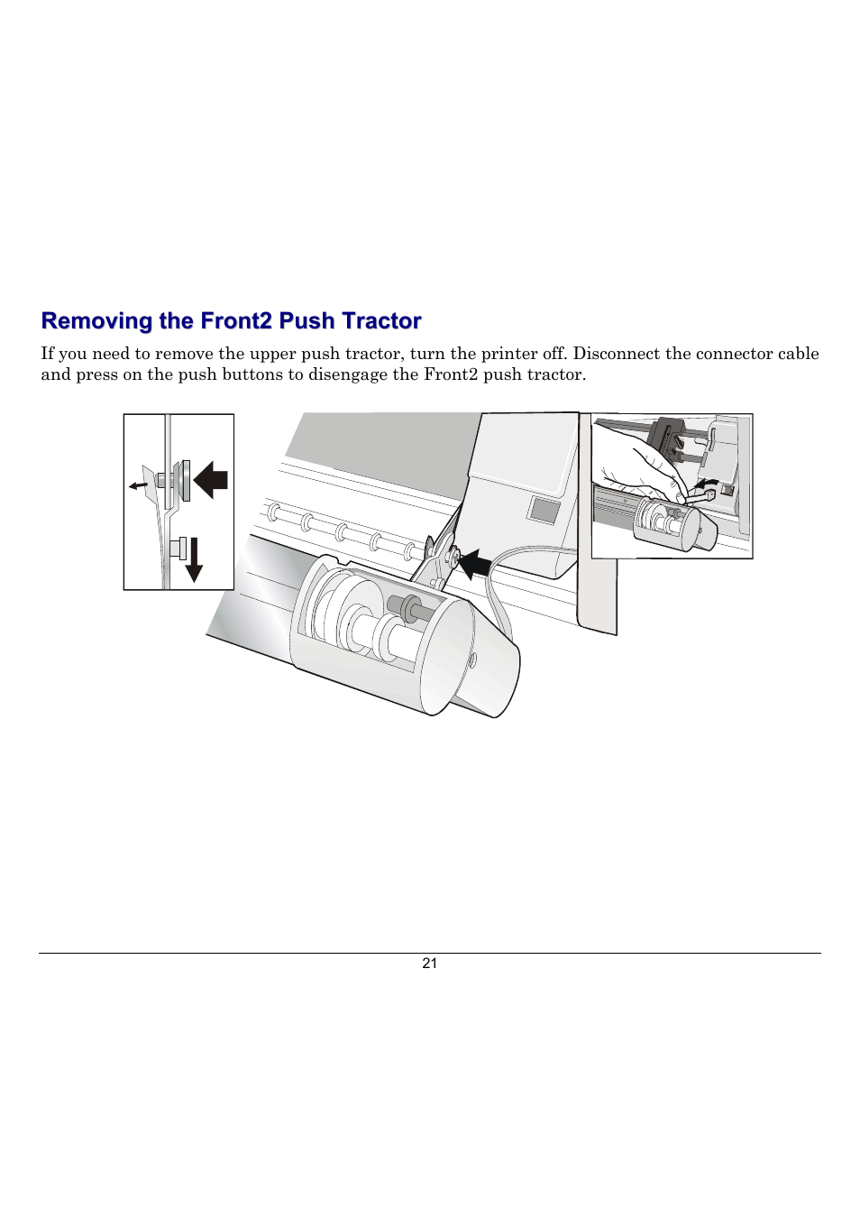 Removing the front2 push tractor | Compuprint 10300 User Manual | Page 25 / 170