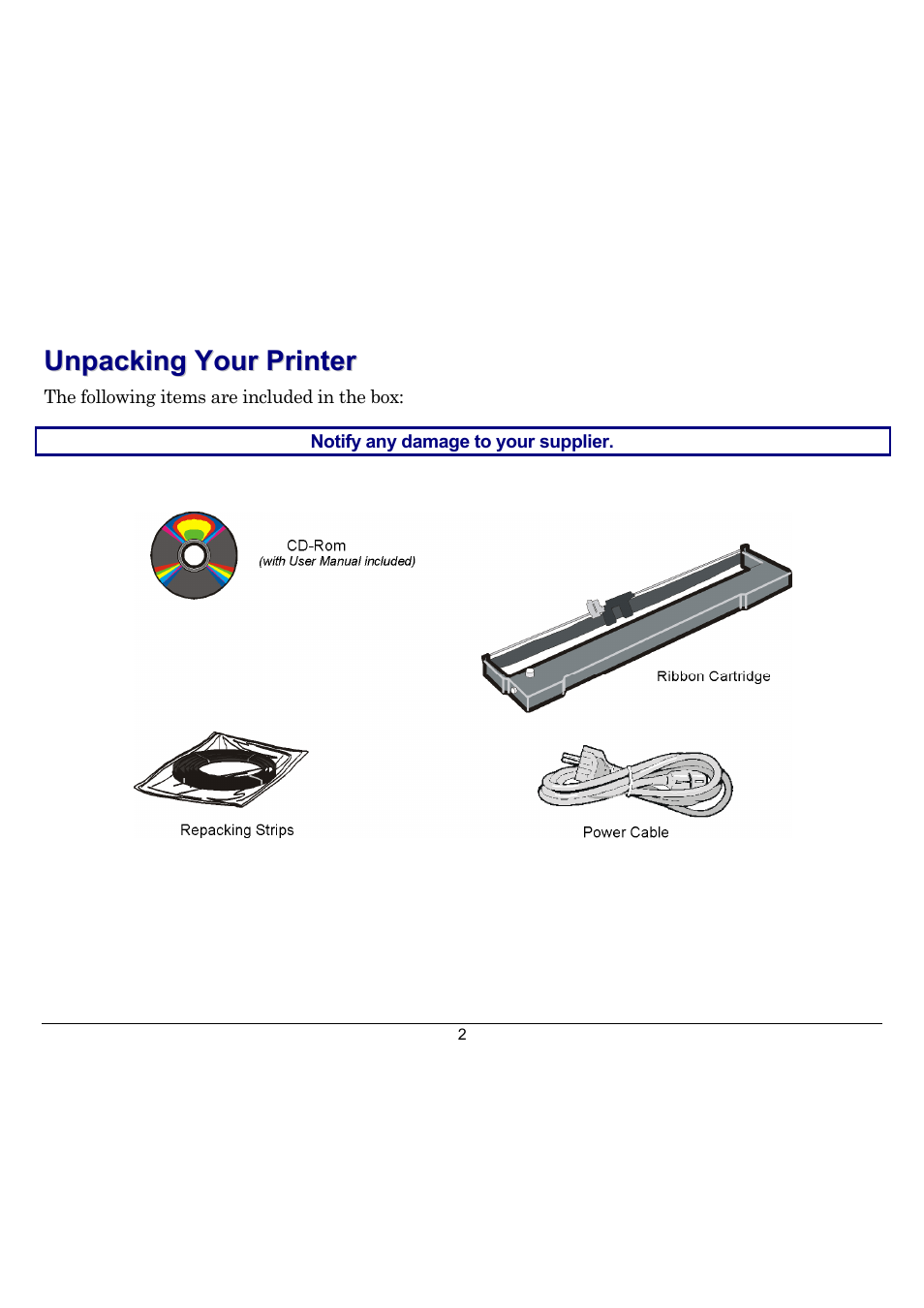 Unpacking your printer | Compuprint 10300 User Manual | Page 6 / 170