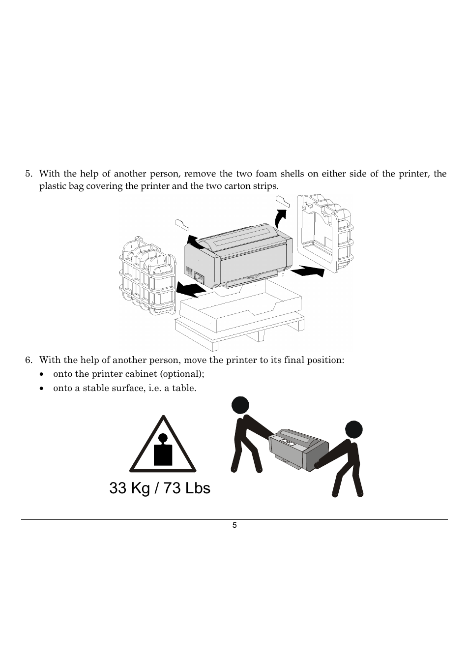 33 kg / 73 lbs | Compuprint 10300 User Manual | Page 9 / 170