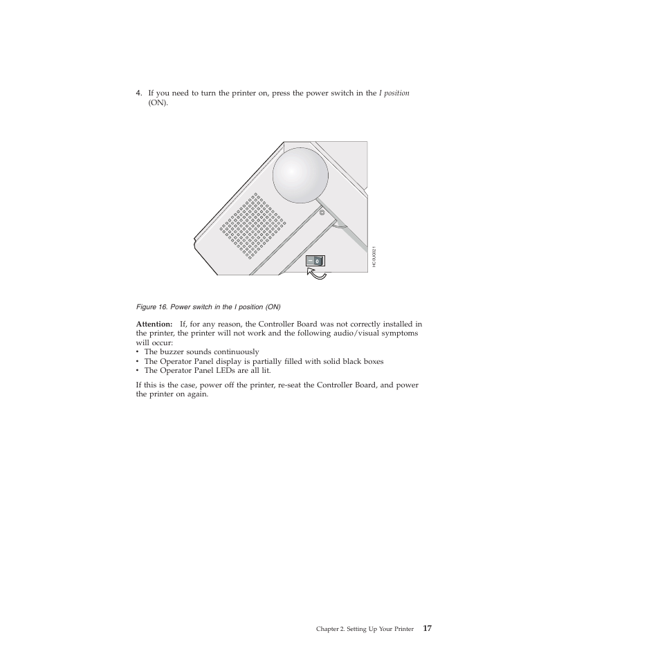 Power switch in the i position (on) | Compuprint 4247-L03 User Manual | Page 29 / 142