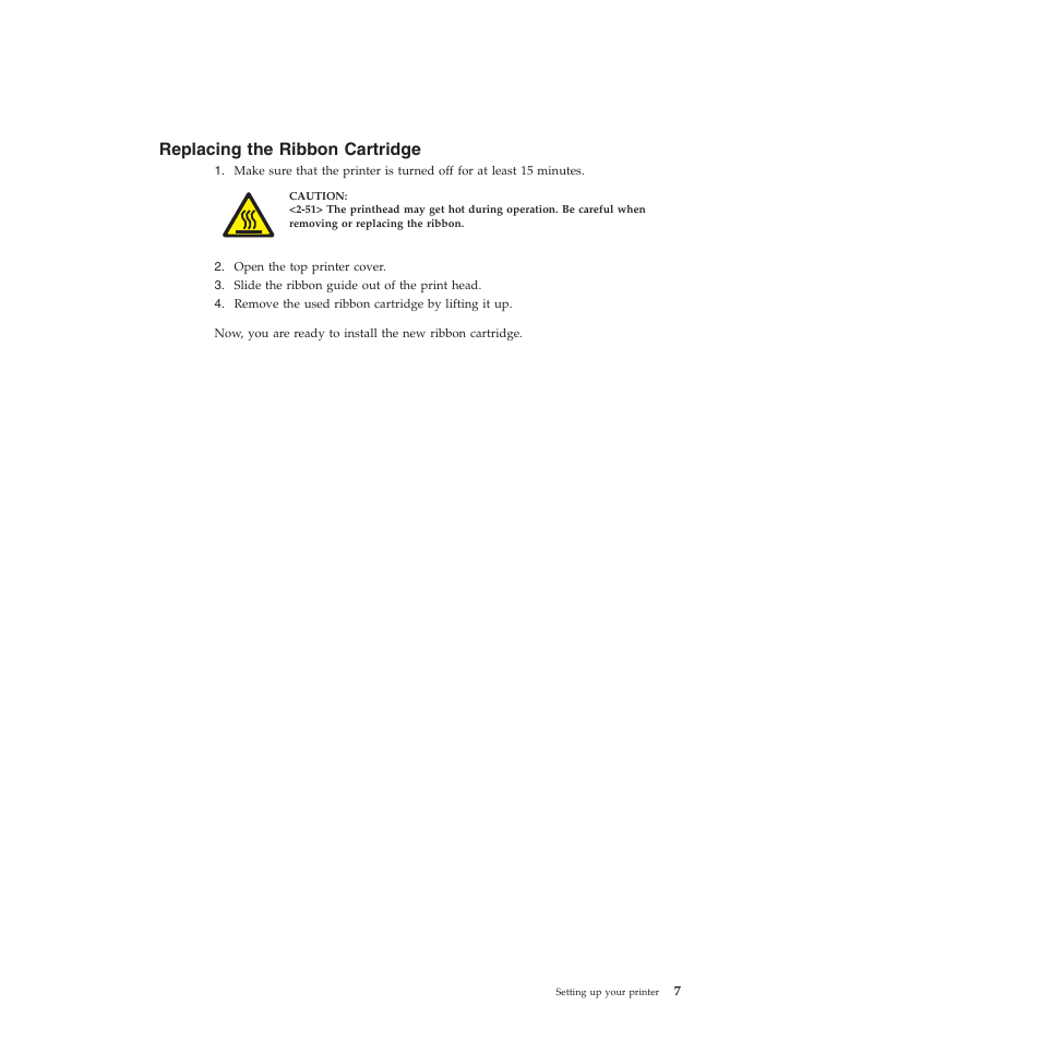 Replacing the ribbon cartridge | Compuprint 4247-L03 Quick Start User Manual | Page 15 / 38