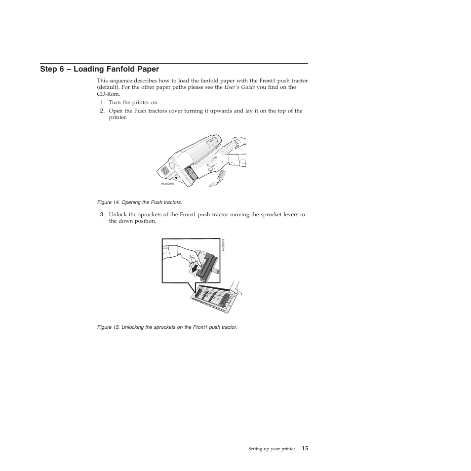 Step 6 – loading fanfold paper | Compuprint 4247-L03 Quick Start User Manual | Page 23 / 38