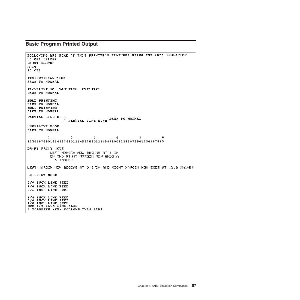 Basic program printed output | Compuprint 4247-L03 Programmer Manua User Manual | Page 103 / 204