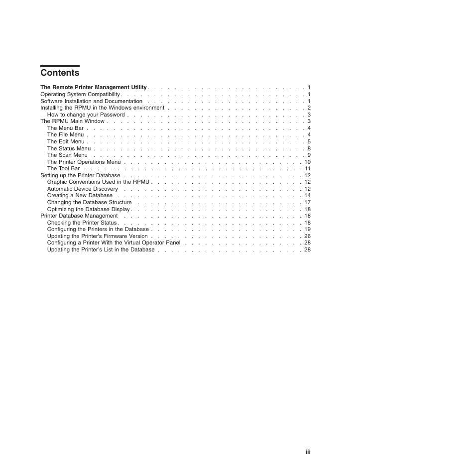 Compuprint 4247-L03 Remote Printer Management Utility User Manual | Page 3 / 36