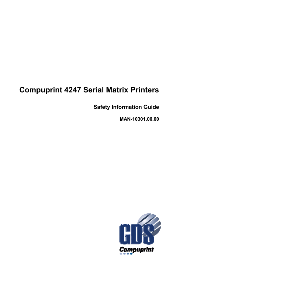 Compuprint 4247-L03 Safety Information User Manual | 122 pages