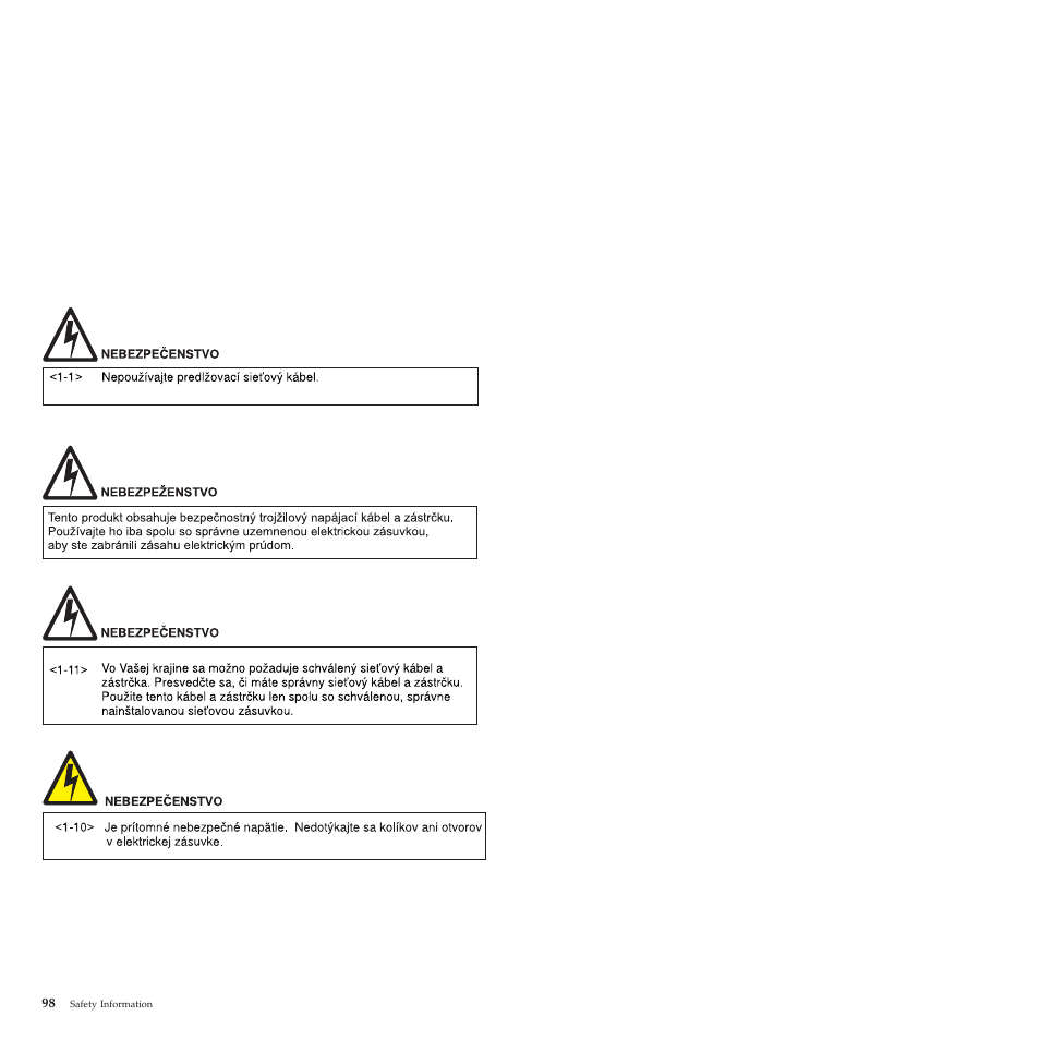 Compuprint 4247-L03 Safety Information User Manual | Page 102 / 122