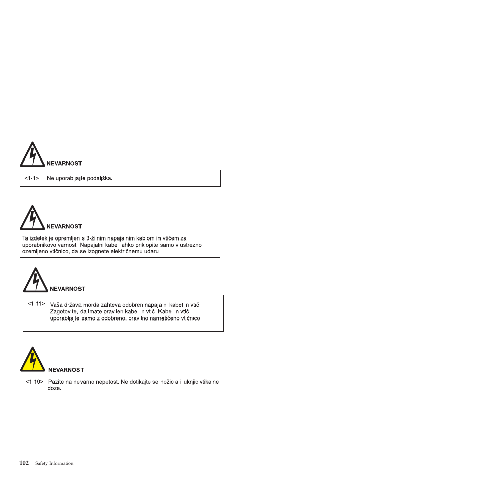 Compuprint 4247-L03 Safety Information User Manual | Page 106 / 122