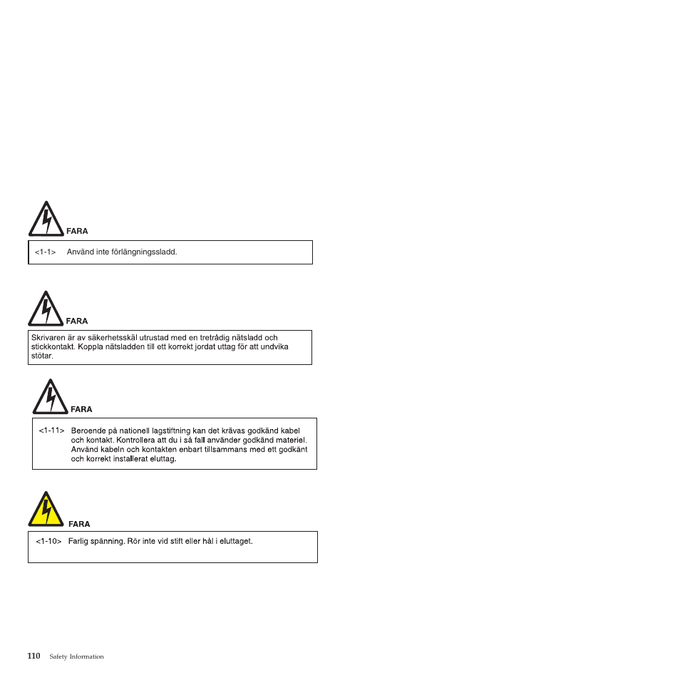 Compuprint 4247-L03 Safety Information User Manual | Page 114 / 122