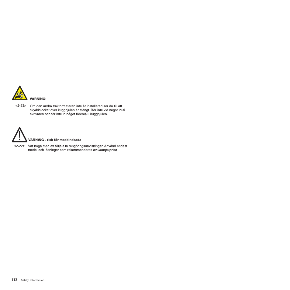 Compuprint 4247-L03 Safety Information User Manual | Page 116 / 122