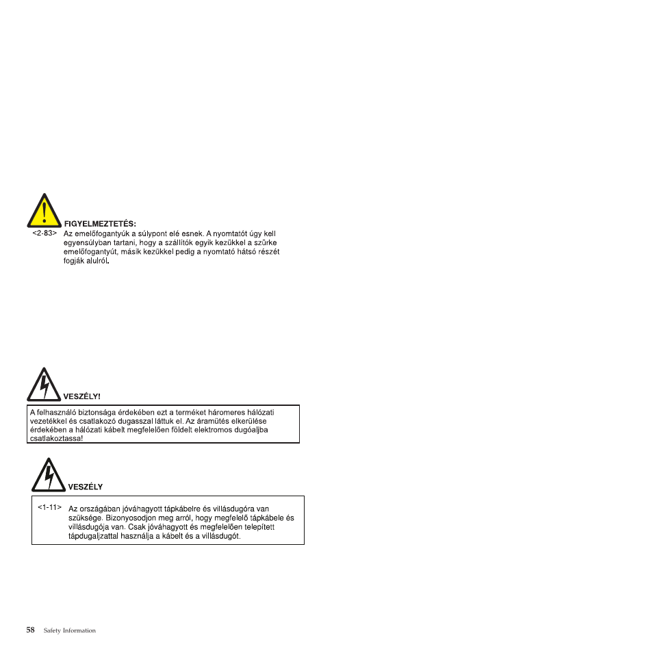 Compuprint 4247-L03 Safety Information User Manual | Page 62 / 122