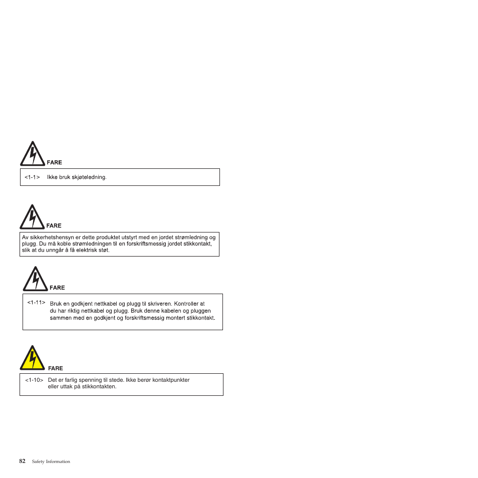 Compuprint 4247-L03 Safety Information User Manual | Page 86 / 122