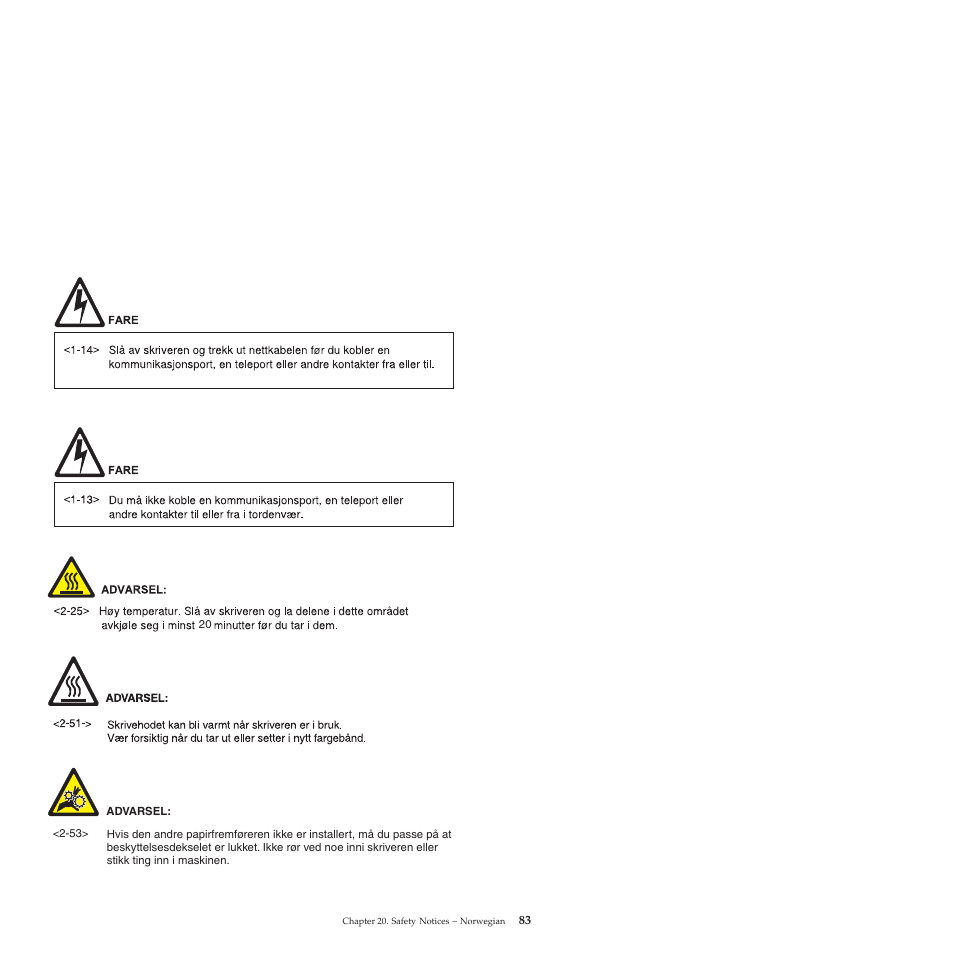 Compuprint 4247-L03 Safety Information User Manual | Page 87 / 122