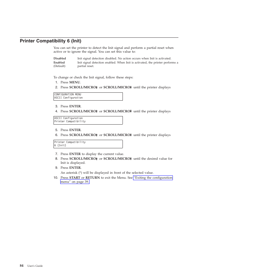 Printer compatibility 6 (init) | Compuprint 4247-Z03 User Manual | Page 100 / 204