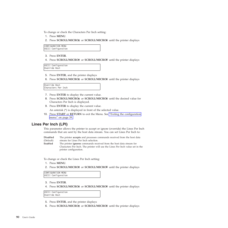 Lines per inch (lpi) | Compuprint 4247-Z03 User Manual | Page 106 / 204