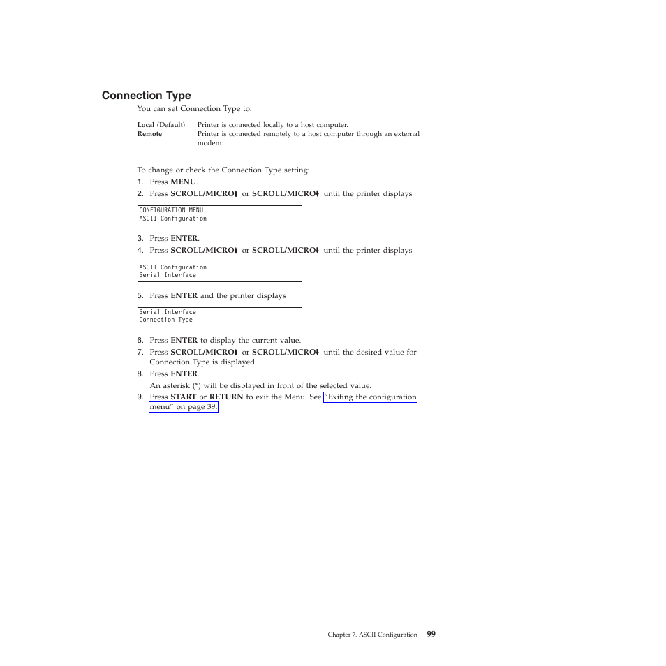 Connection type | Compuprint 4247-Z03 User Manual | Page 115 / 204