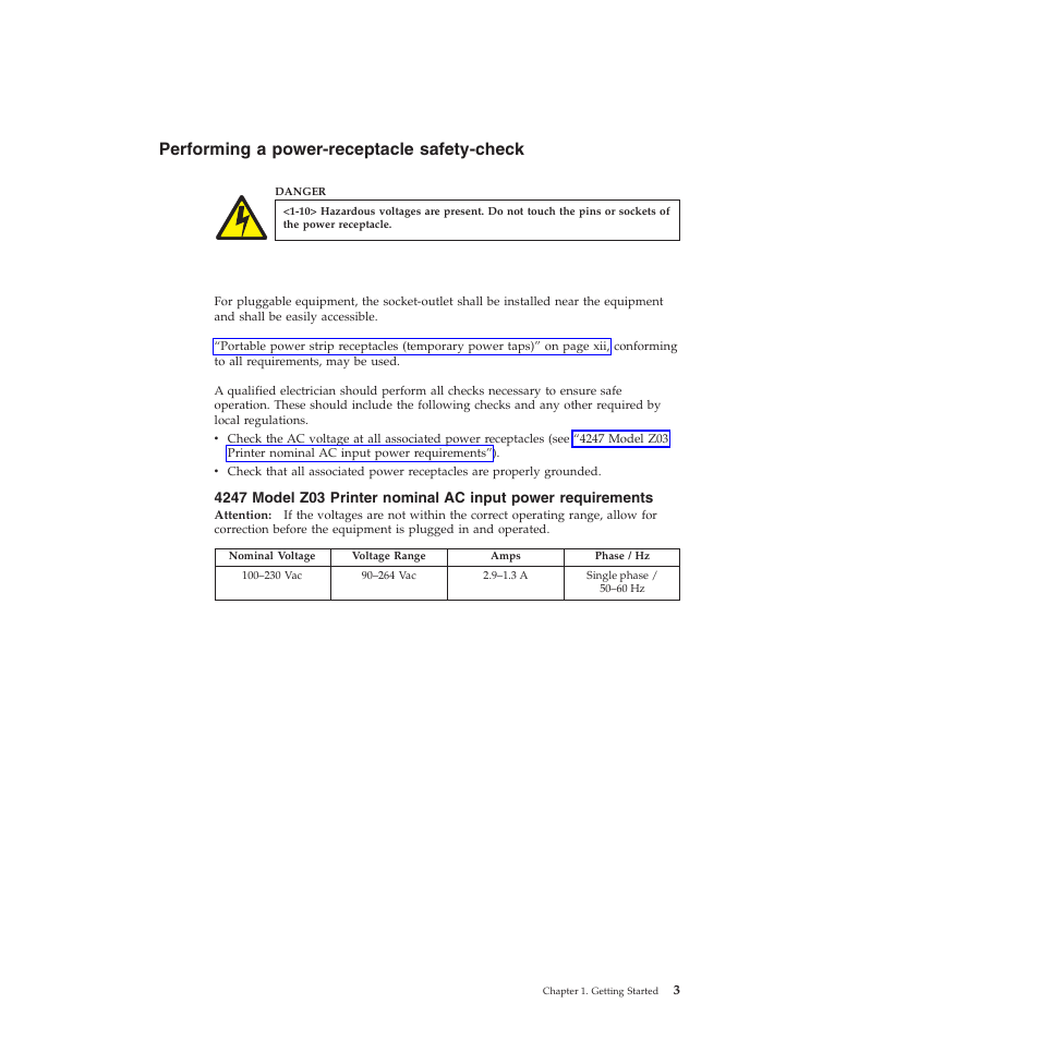 Performing a power-receptacle safety-check | Compuprint 4247-Z03 User Manual | Page 19 / 204