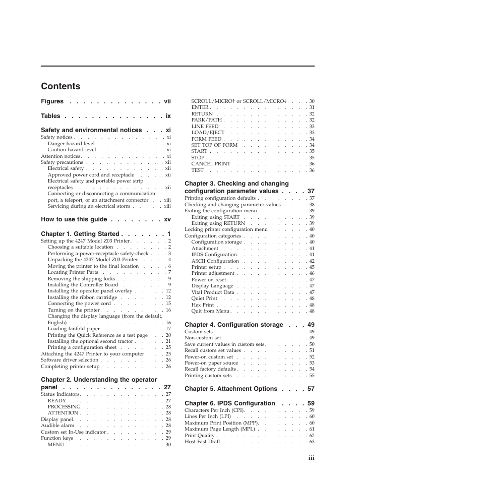 Compuprint 4247-Z03 User Manual | Page 3 / 204