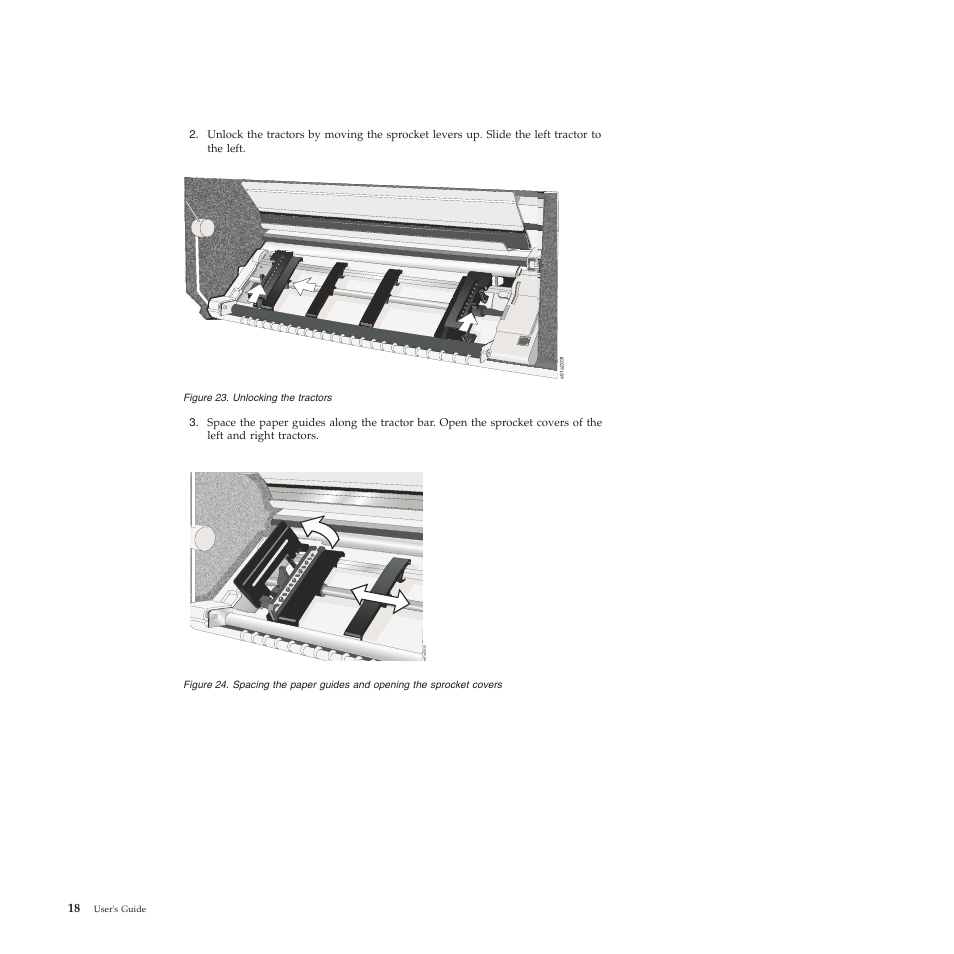 Unlocking the tractors | Compuprint 4247-Z03 User Manual | Page 34 / 204