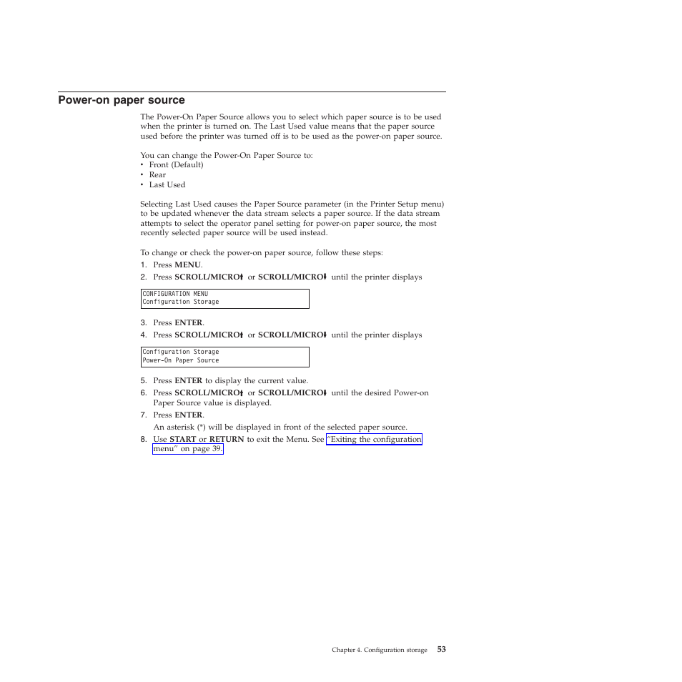 Power-on paper source | Compuprint 4247-Z03 User Manual | Page 69 / 204