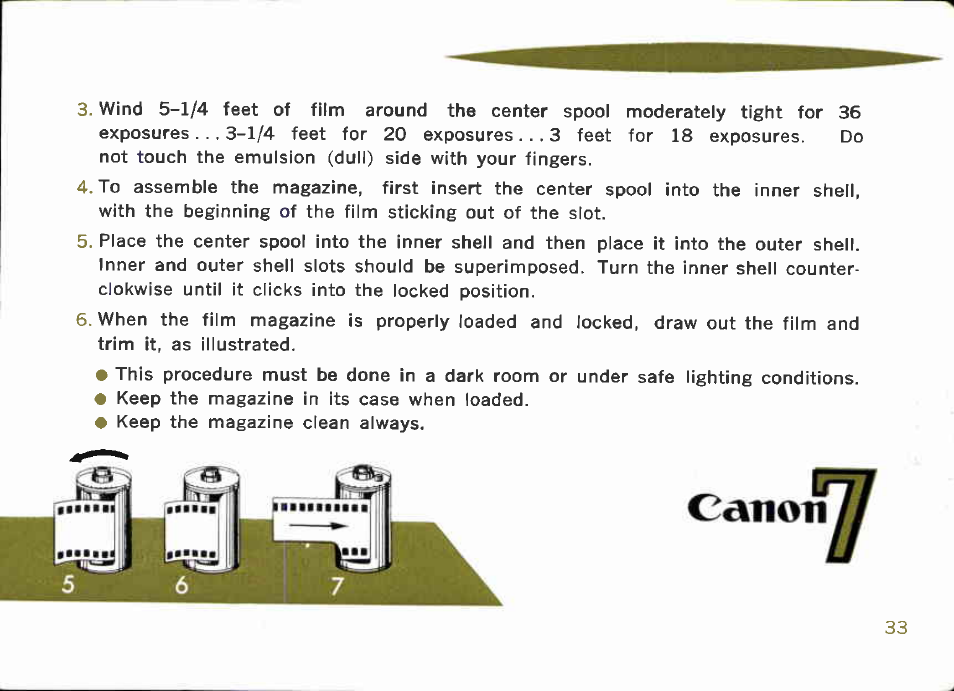 Double exposures | Canon Model 7 User Manual | Page 33 / 48