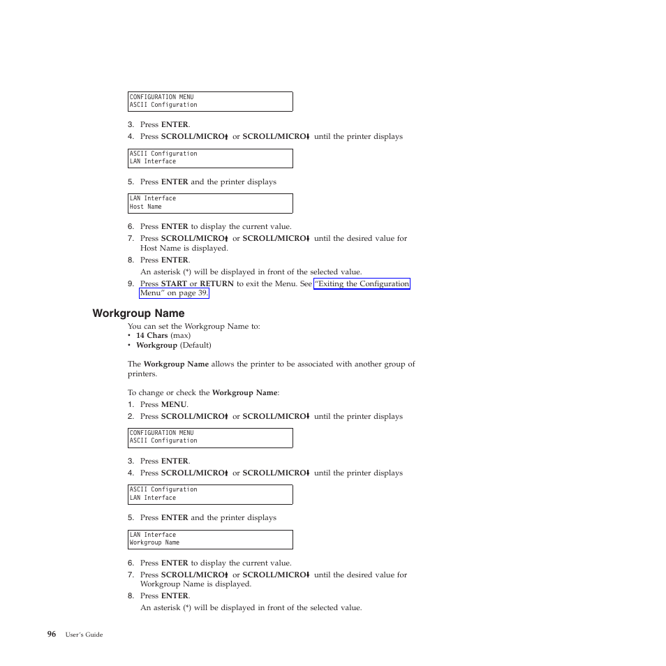 Workgroup name | Compuprint 4247-X03 User Manual | Page 112 / 200