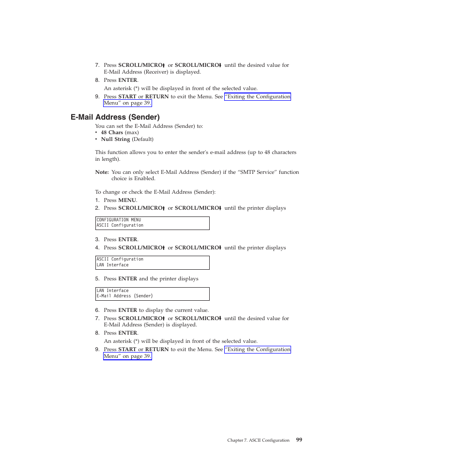 E-mail address (sender) | Compuprint 4247-X03 User Manual | Page 115 / 200