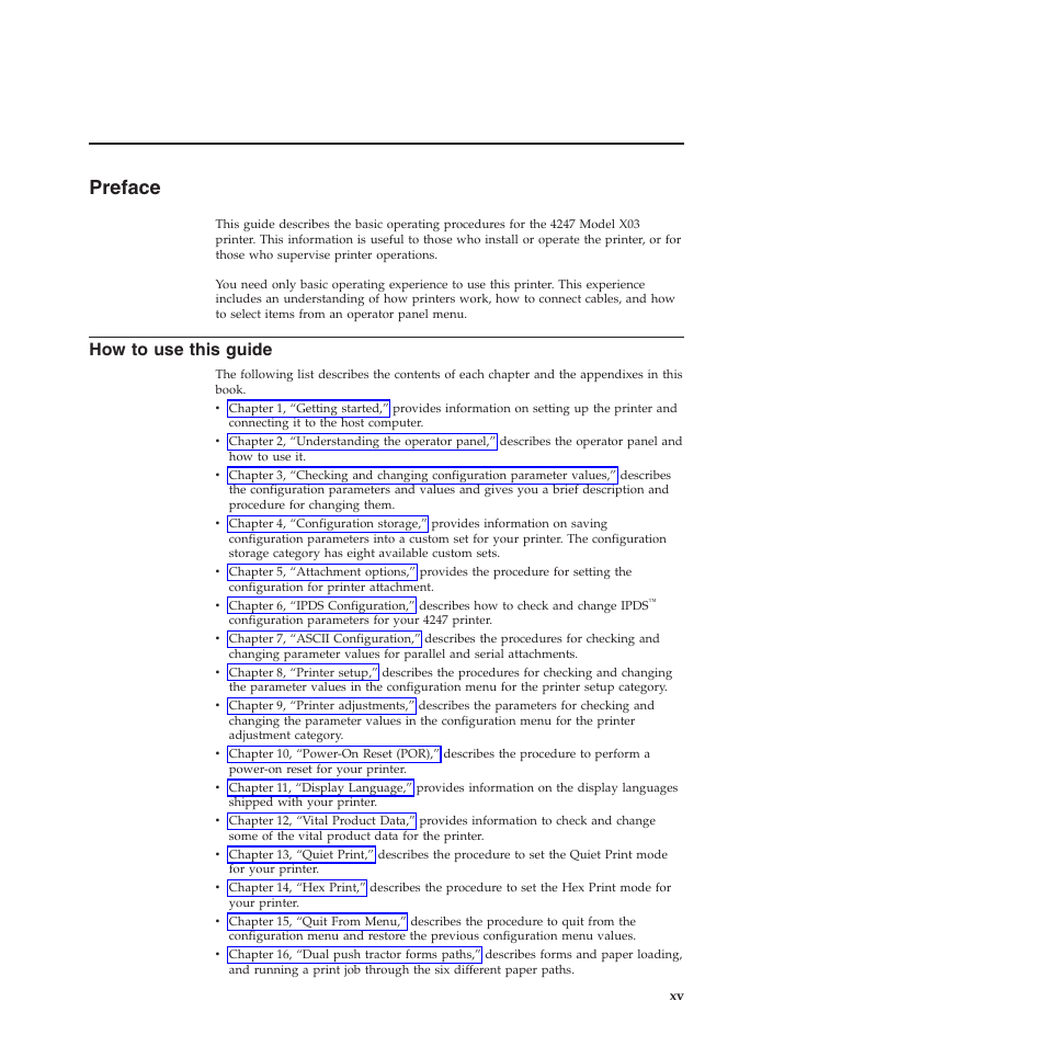 Preface, How to use this guide | Compuprint 4247-X03 User Manual | Page 15 / 200