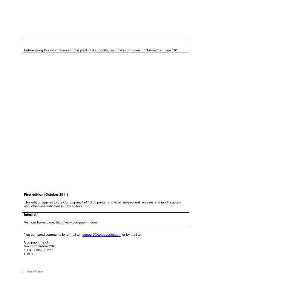 Compuprint 4247-X03 User Manual | Page 2 / 200